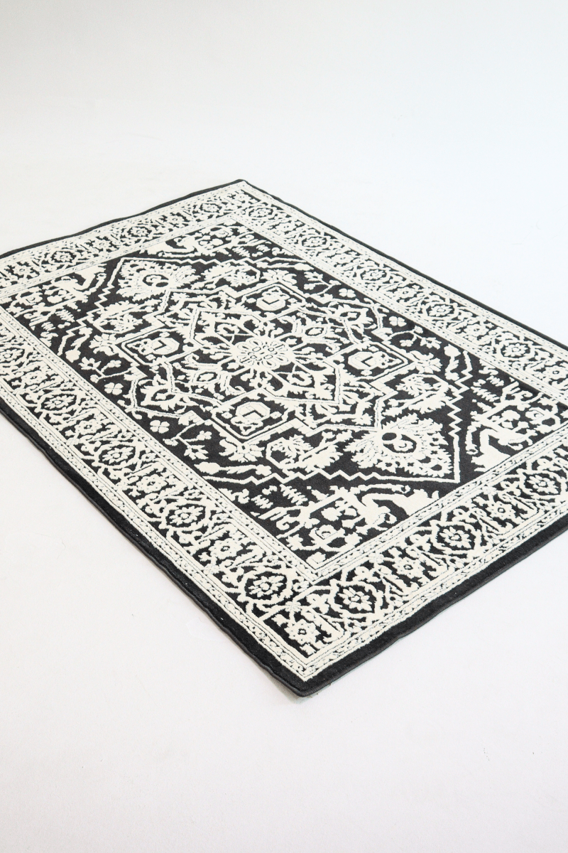 Tapis noir impérial | Série Wilton Dyed