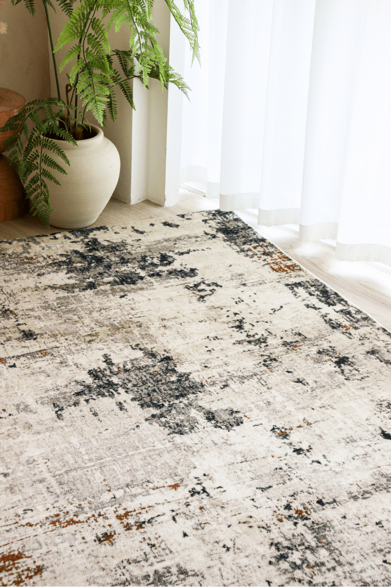 Tapis bronze anthracite | Moderne | Série Polyfibre Cachemire