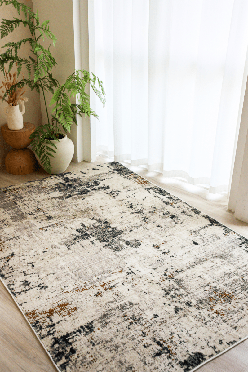 Tapis bronze anthracite | Moderne | Série Polyfibre Cachemire