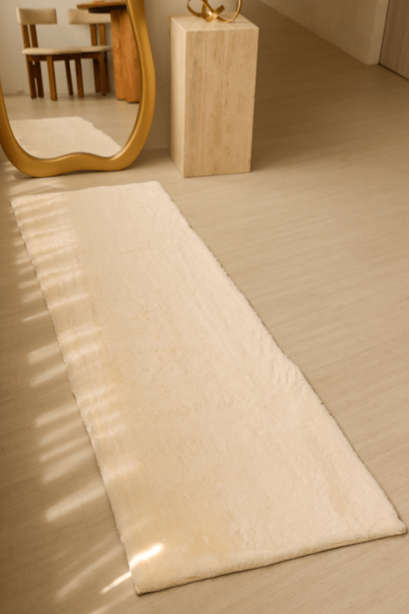 Tapis blanc crème | Série Cloud Fur