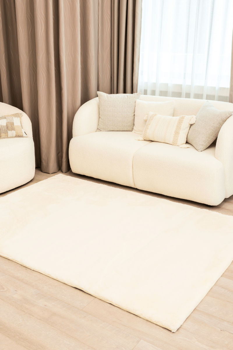 Tapis blanc crème | Série Cloud Fur
