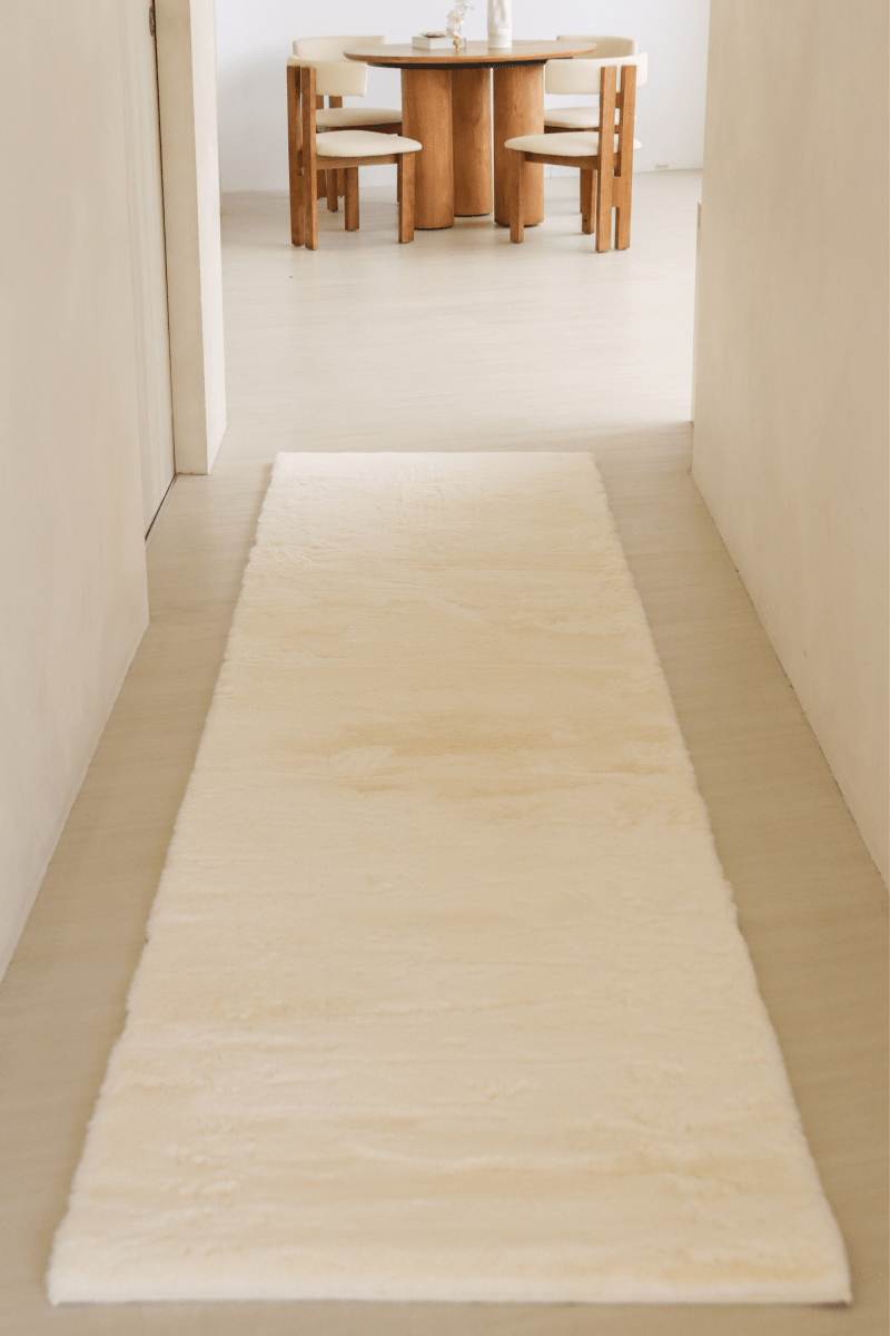 Tapis blanc crème | Série Cloud Fur