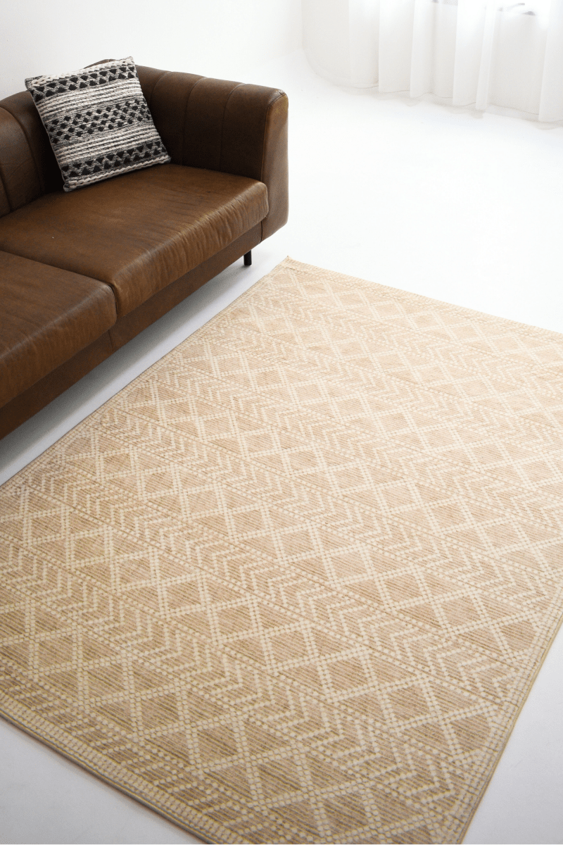 Tapis tribal du désert | Scandinave | Série Polyfibre Cachemire