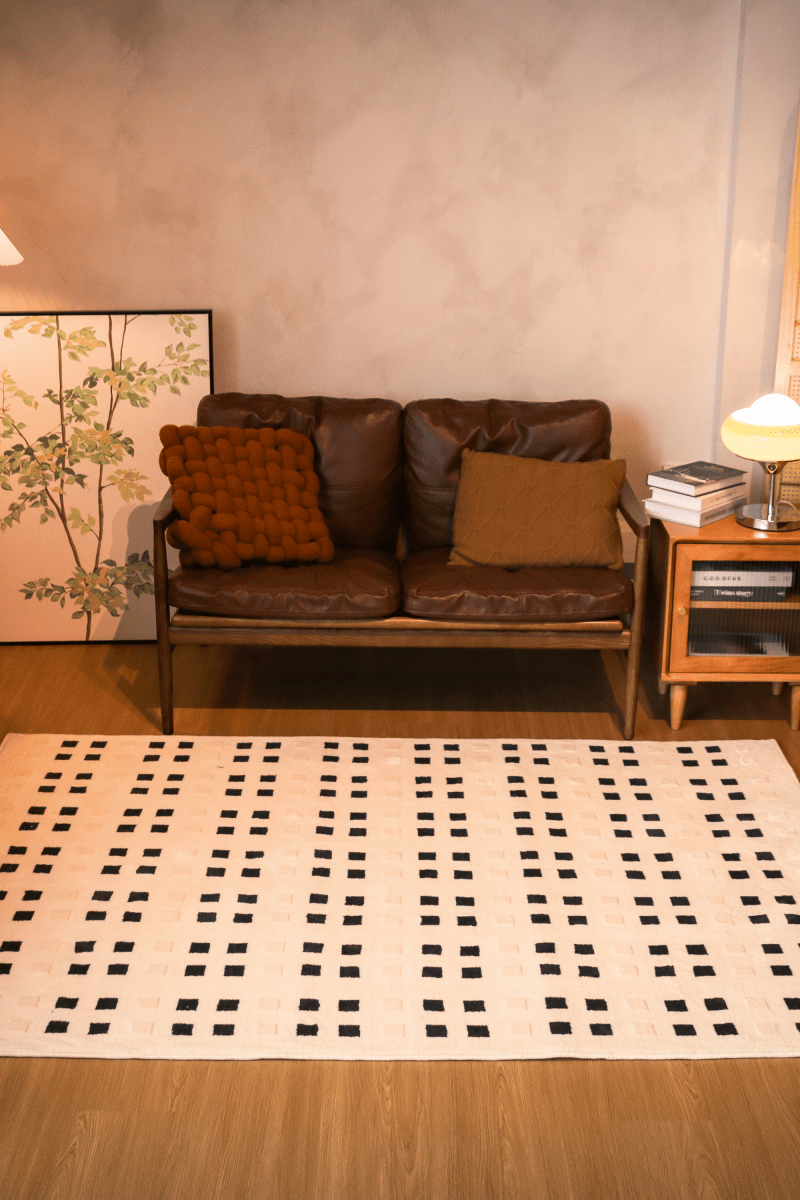 Tapis à carreaux Japandi | Série Wilton Dyed