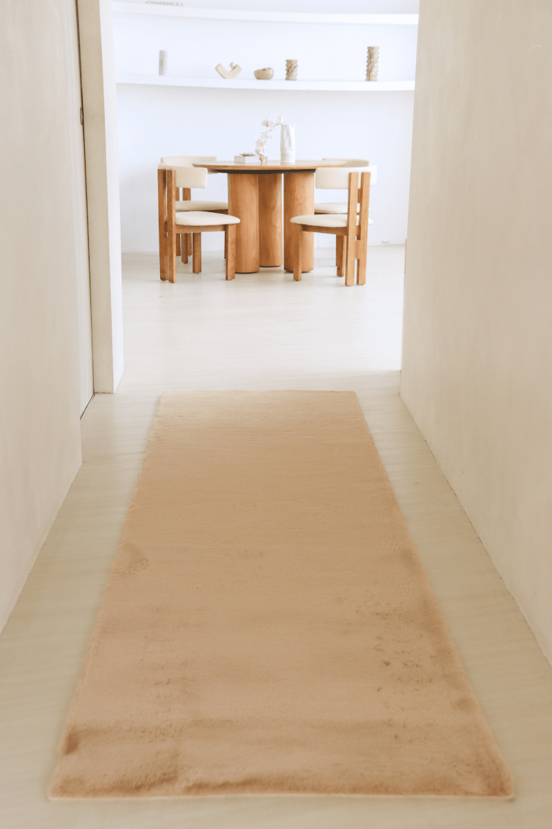 Tapis de couloir marron latte | Série Cloud Fur