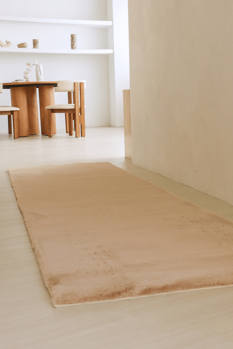 Tapis de couloir marron latte | Série Cloud Fur