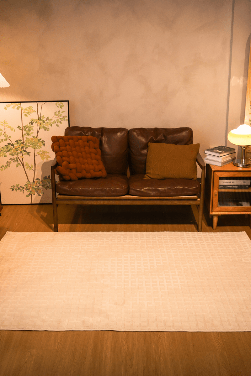 Tapis Lattice crème | Série teintée Wilton