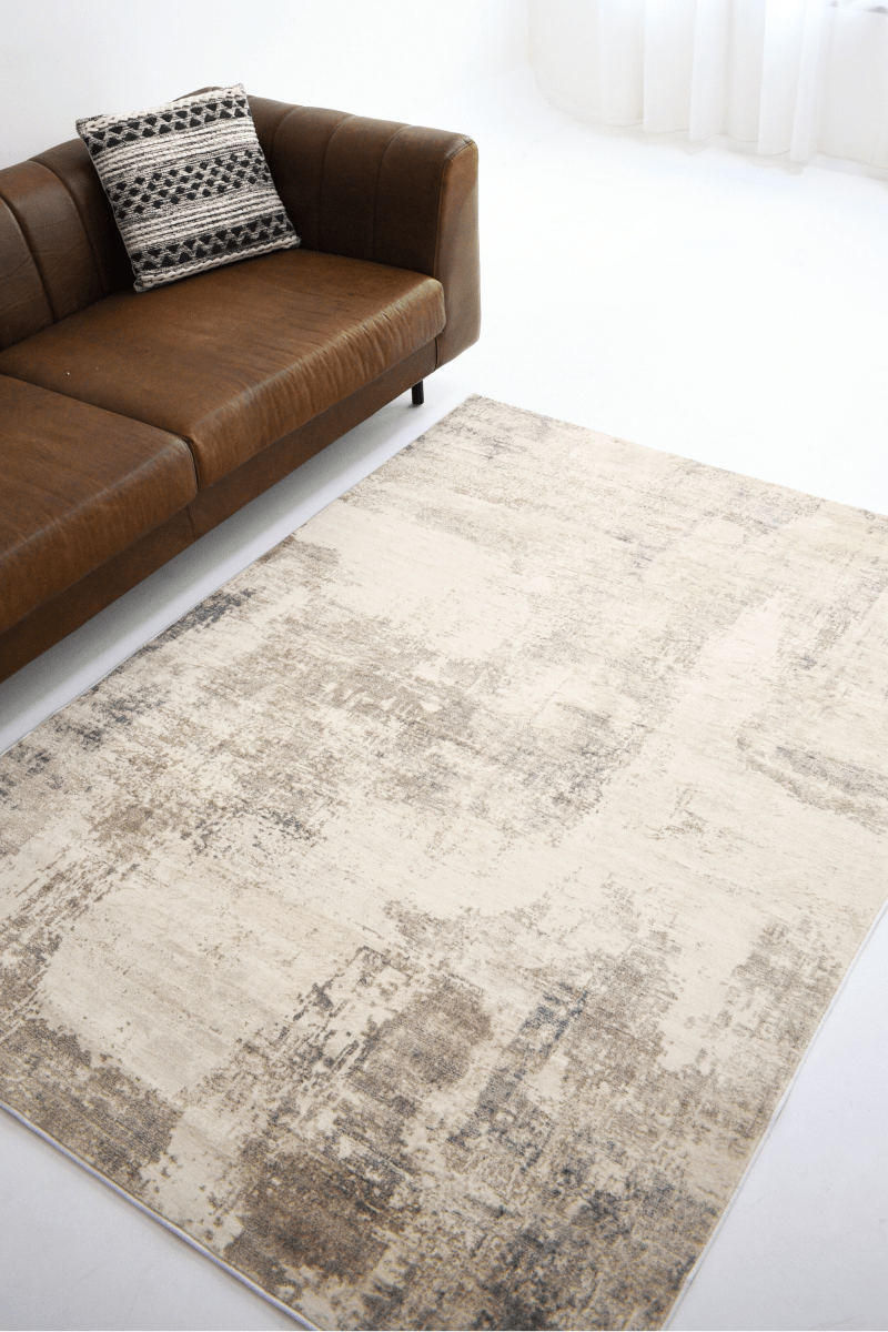 Tapis Silver Blue Mist | Moderne | Série Polyfibre Cashmere