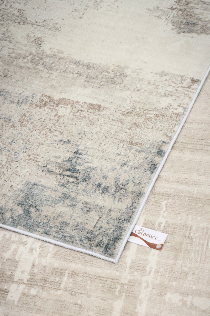 Tapis Silver Blue Mist | Moderne | Série Polyfibre Cashmere