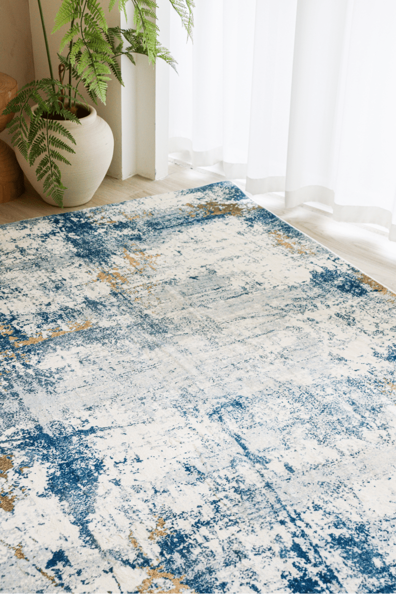 Tapis Sky Gold Splash | Moderne | Série Polyfibre Cachemire
