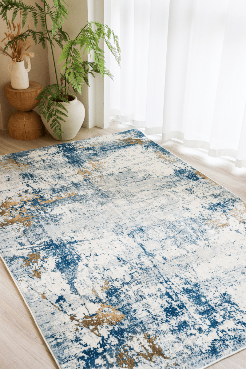 Tapis Sky Gold Splash | Moderne | Série Polyfibre Cachemire