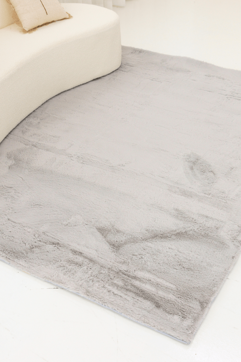 Tapis gris acier | Série Cloud Fur