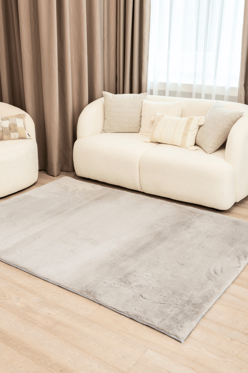 Tapis gris acier | Série Cloud Fur