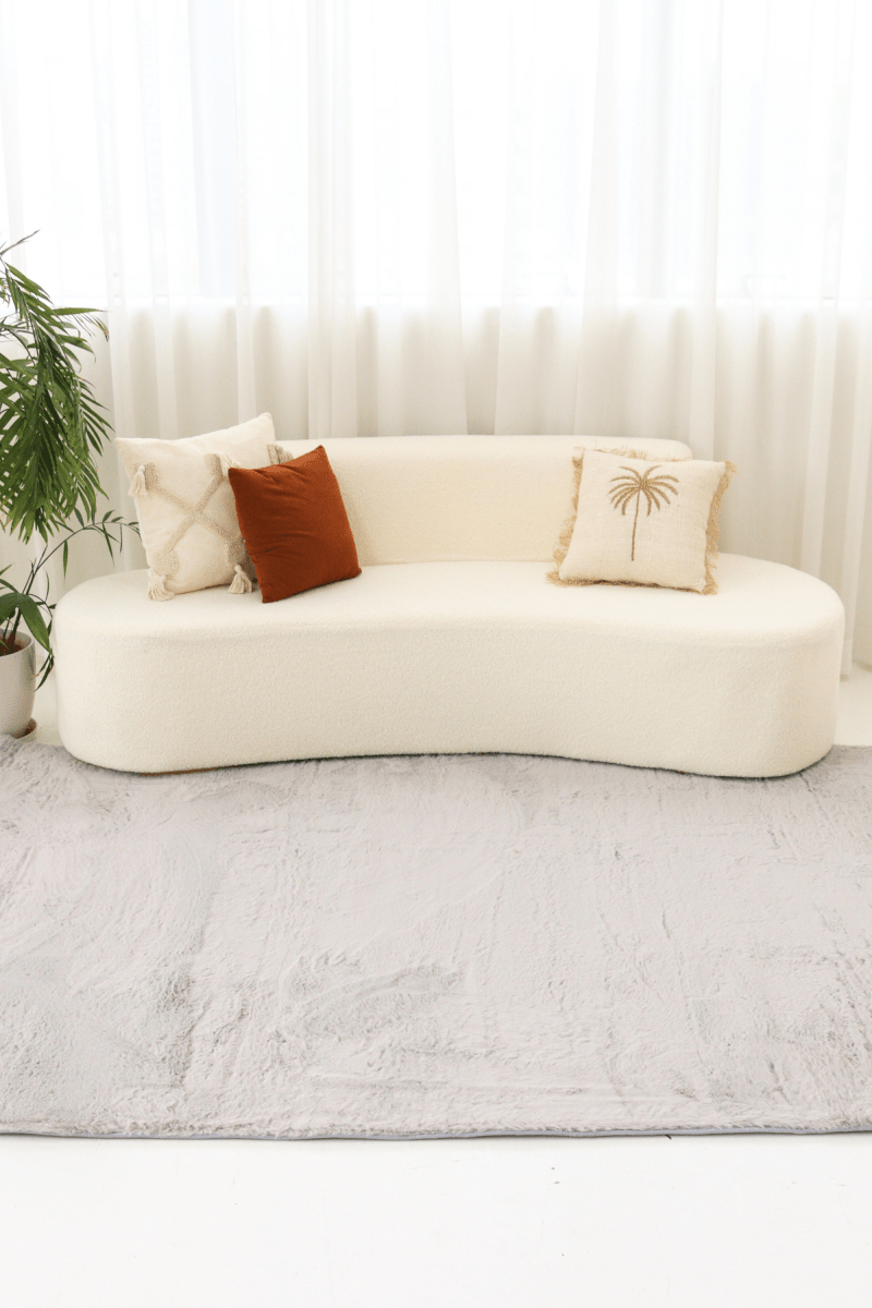 Tapis gris acier | Série Cloud Fur