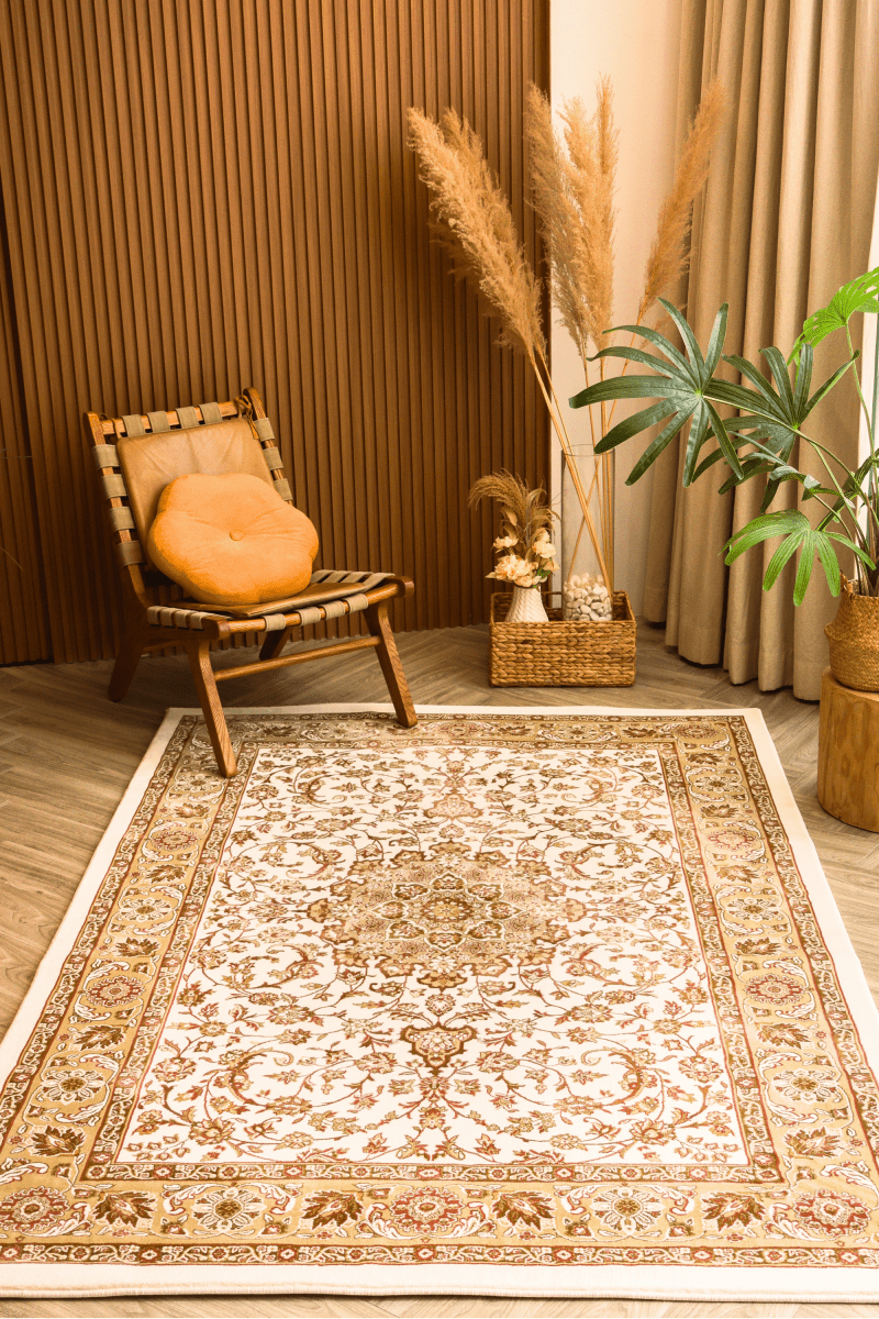 Tapis Majesté Or Blanc | Ankara | Série Royal Persian