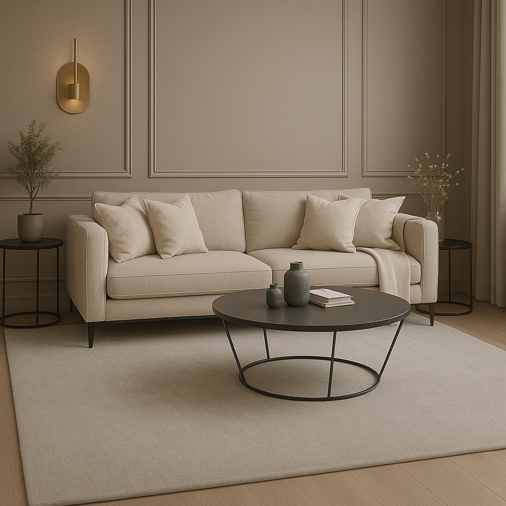 Tapis Creamstone | Laine de luxe tissée à la main