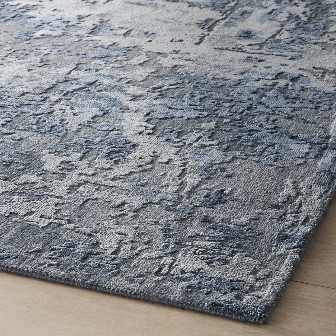 Tapis Arctic Dusk | Laine et soie de luxe, noué à la main