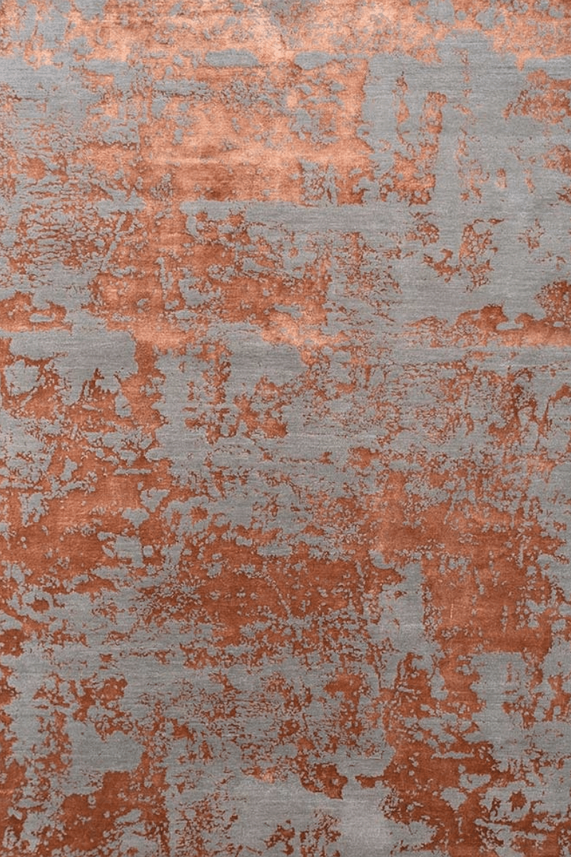 Tapis Auburn Steel | Laine et soie de luxe nouées à la main