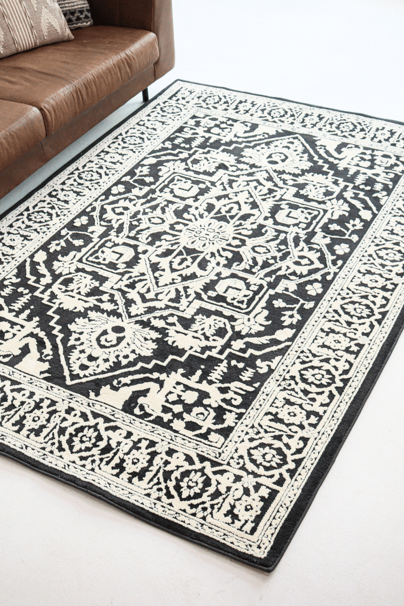 Tapis noir impérial | Série Wilton Dyed
