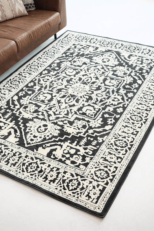 Tapis noir impérial | Série Wilton Dyed
