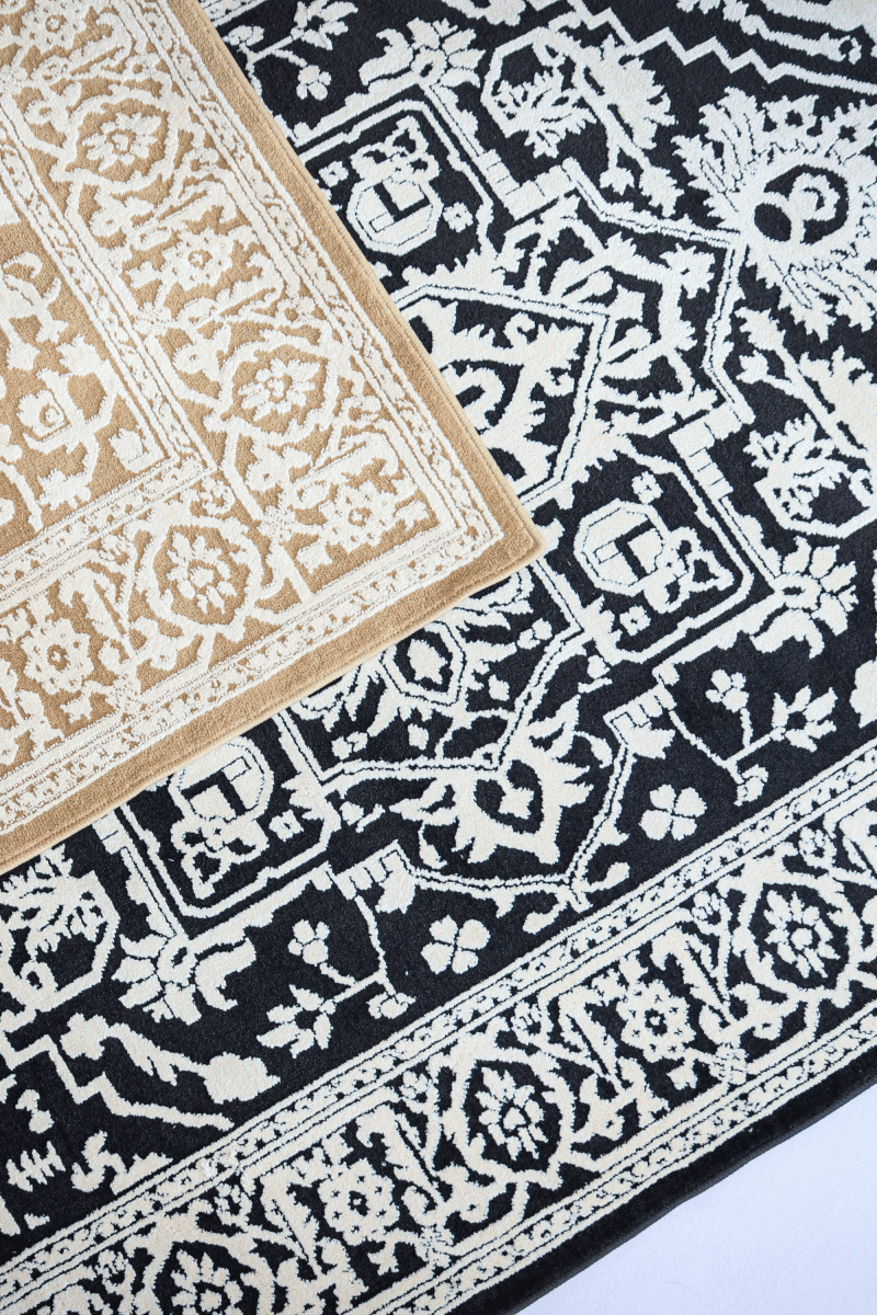 Tapis noir impérial | Série Wilton Dyed