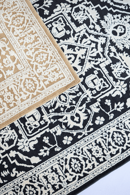 Tapis noir impérial | Série Wilton Dyed