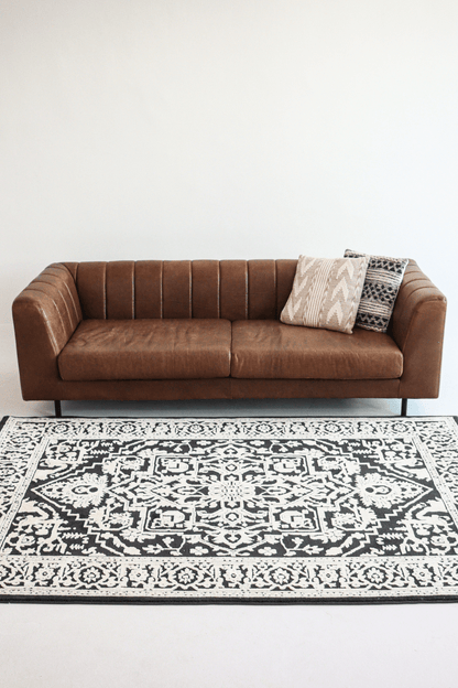 Tapis noir impérial | Série Wilton Dyed