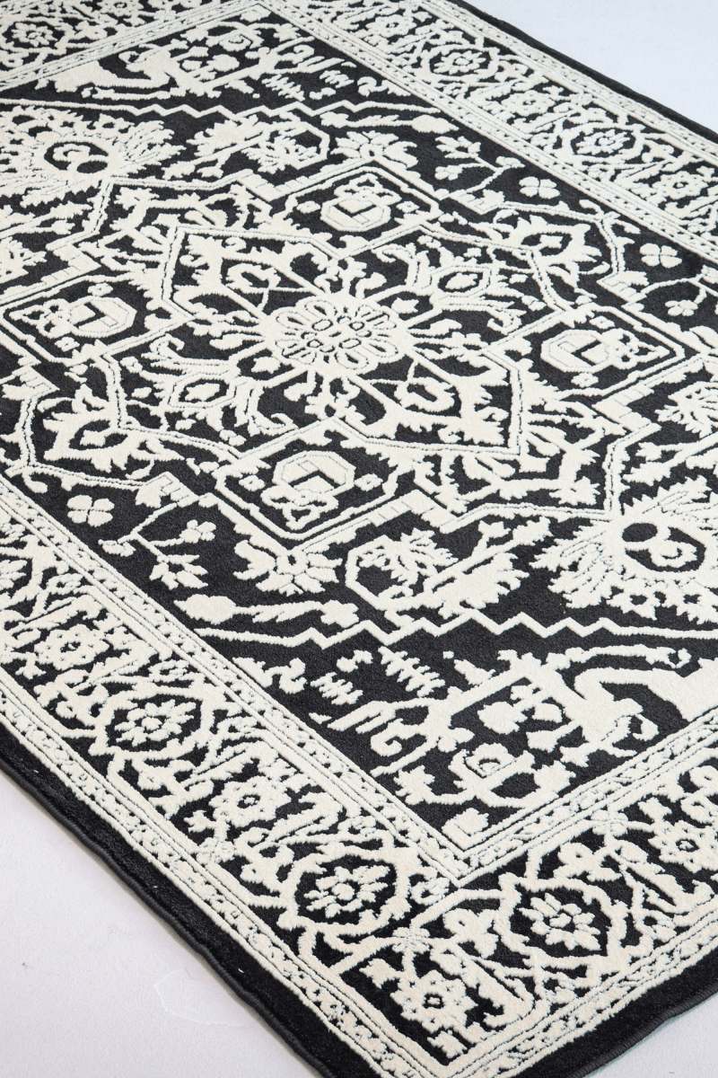Tapis noir impérial | Série Wilton Dyed