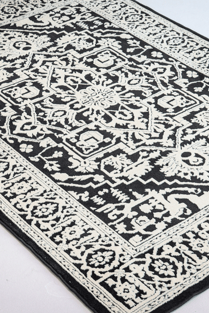 Tapis noir impérial | Série Wilton Dyed