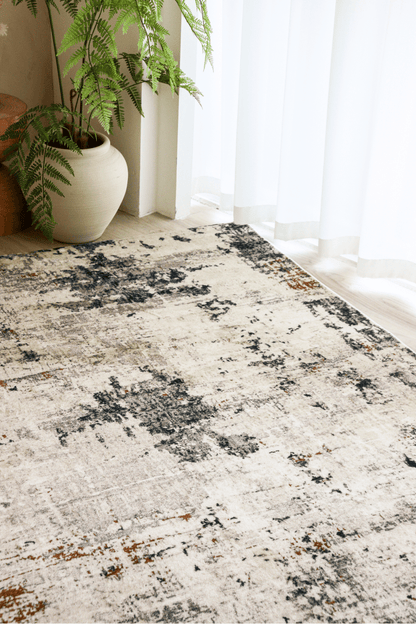 Tapis bronze anthracite | Moderne | Série Polyfibre Cachemire