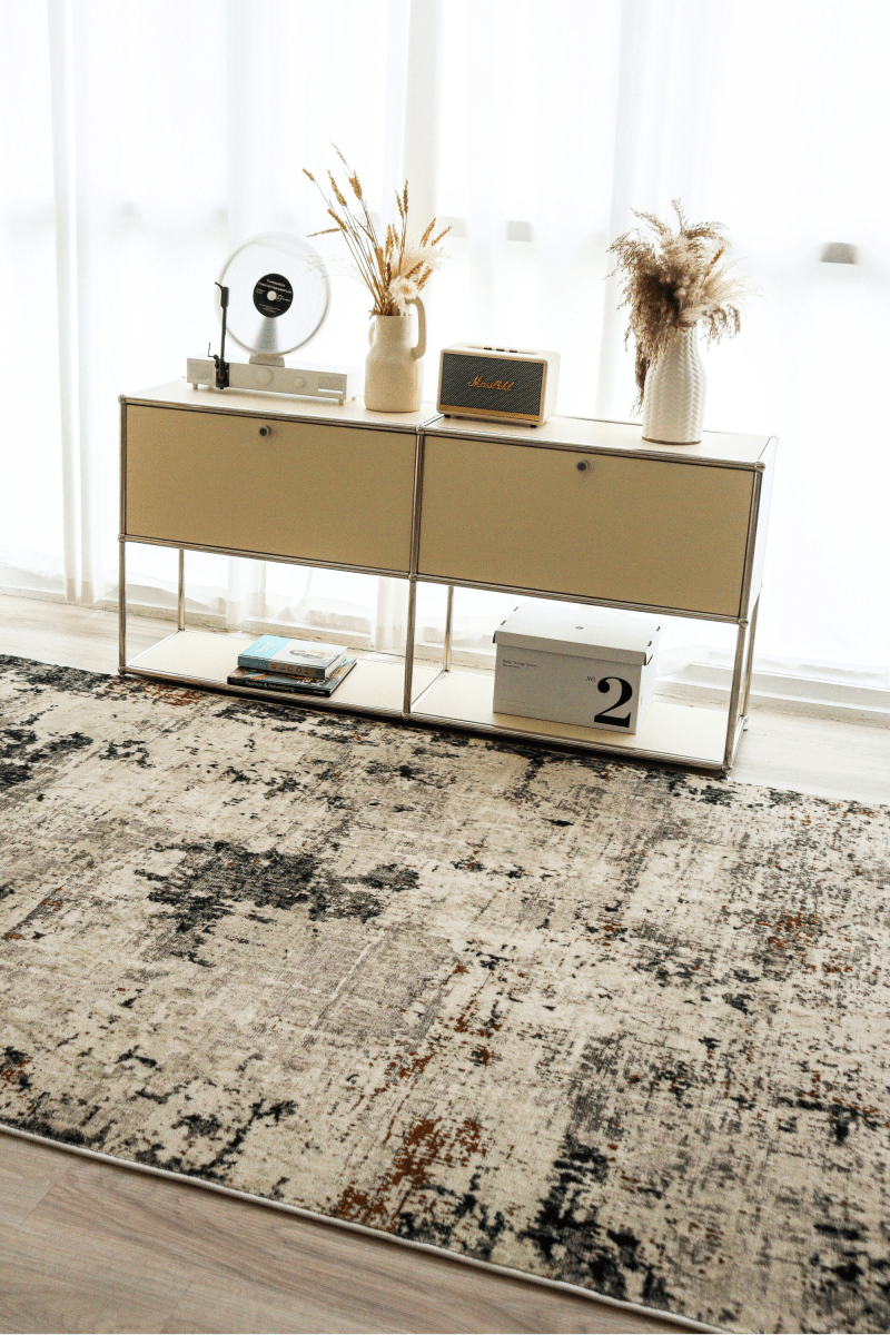 Tapis bronze anthracite | Moderne | Série Polyfibre Cachemire