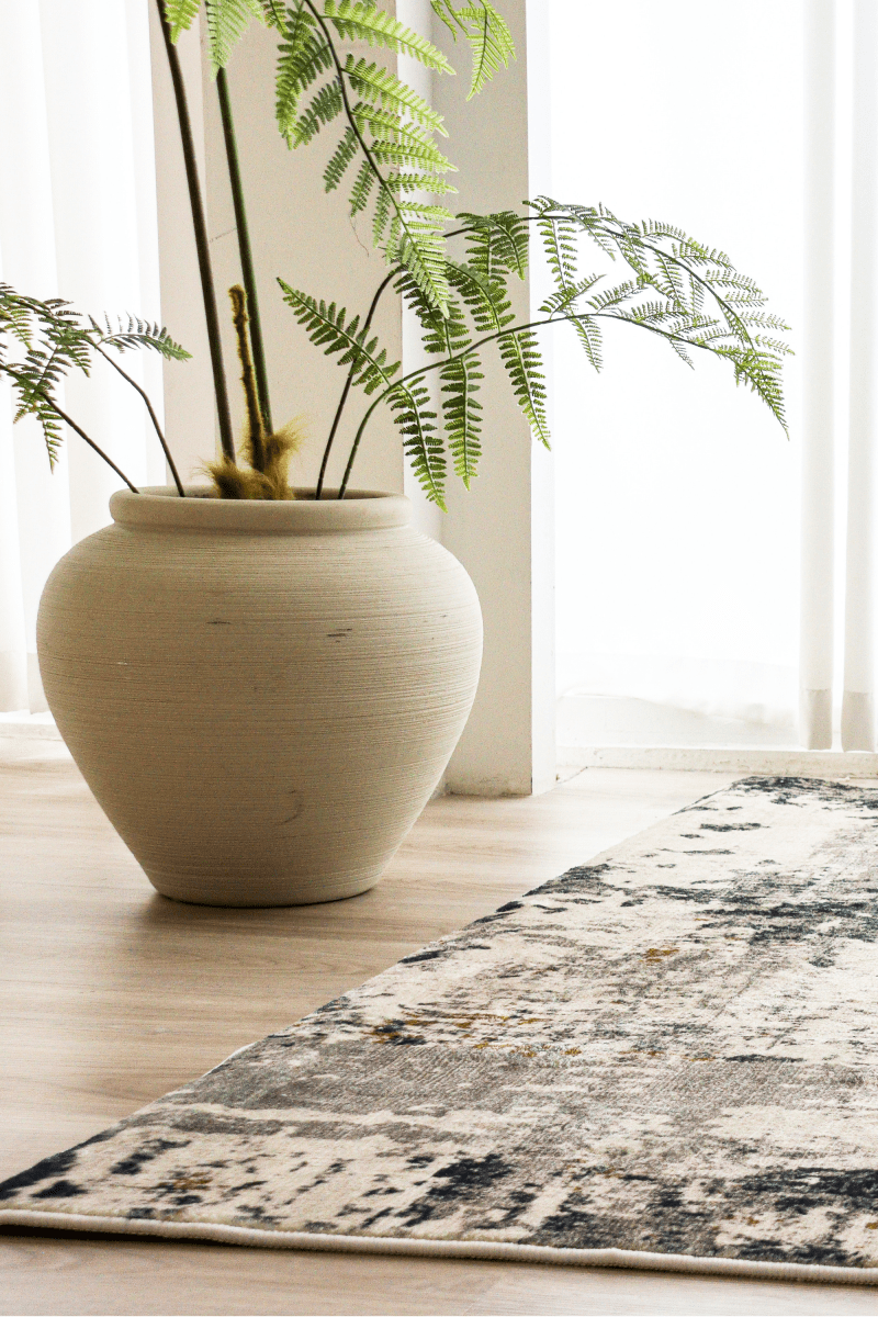 Tapis bronze anthracite | Moderne | Série Polyfibre Cachemire