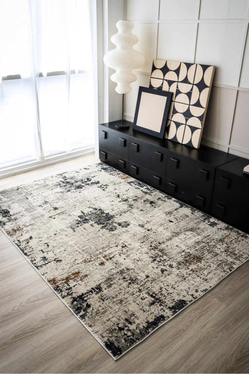 Tapis bronze anthracite | Moderne | Série Polyfibre Cachemire
