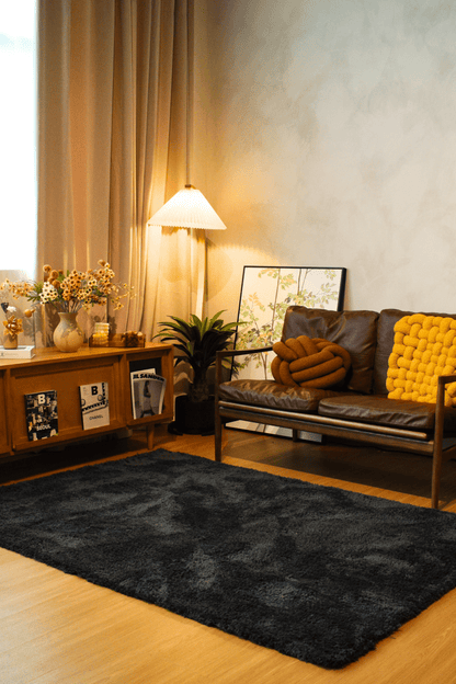 Tapis LuxeFur gris anthracite | Série LuxeFur Dyed