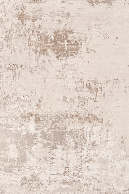 Tapis de pierre crème | Laine et soie de luxe, noué à la main
