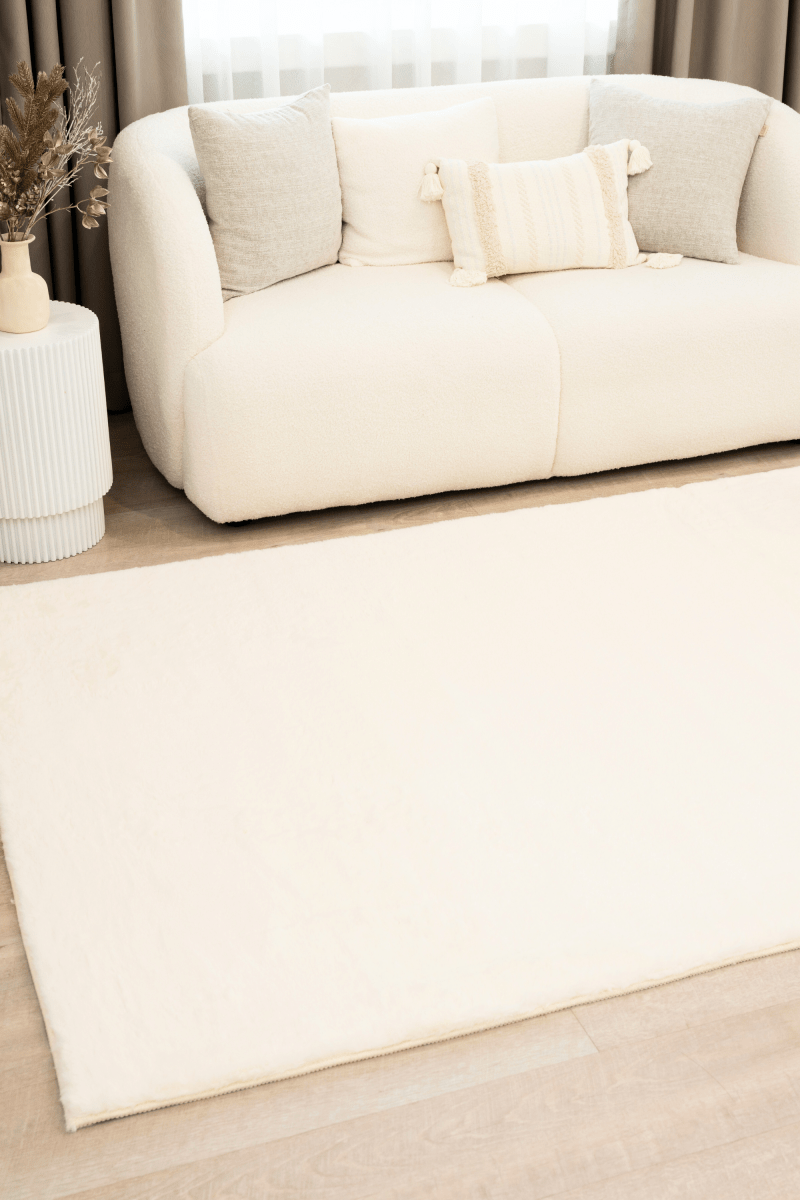Tapis blanc crème | Série Cloud Fur