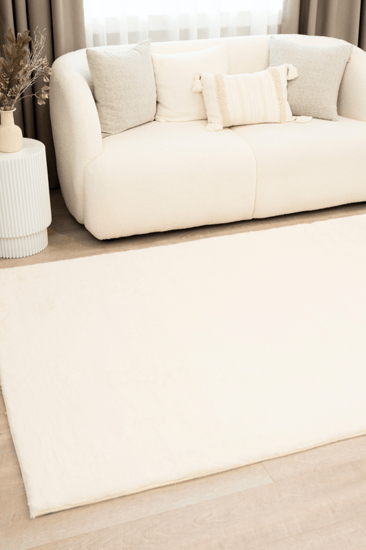 Tapis blanc crème | Série Cloud Fur