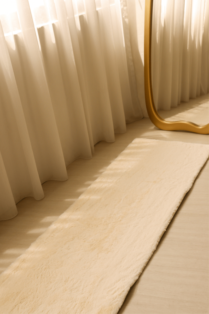 Tapis blanc crème | Série Cloud Fur