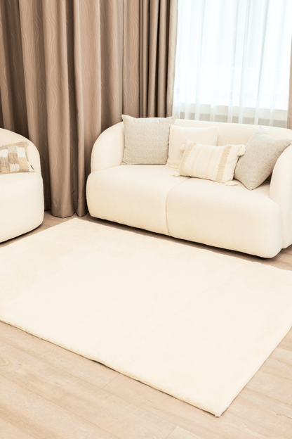 Tapis blanc crème | Série Cloud Fur