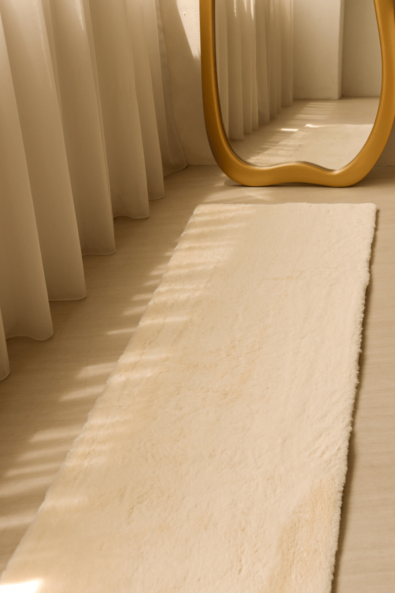 Tapis blanc crème | Série Cloud Fur