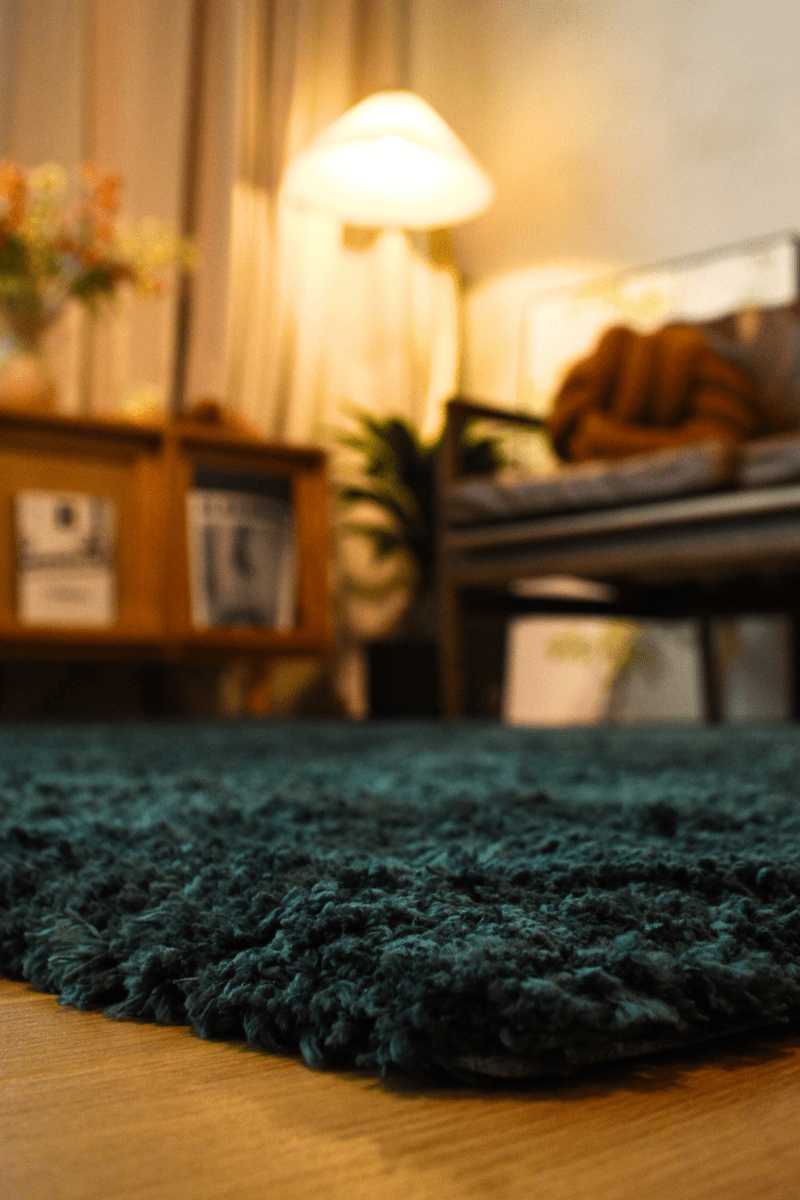 Tapis LuxeFur vert pin foncé | Série LuxeFur Dyed