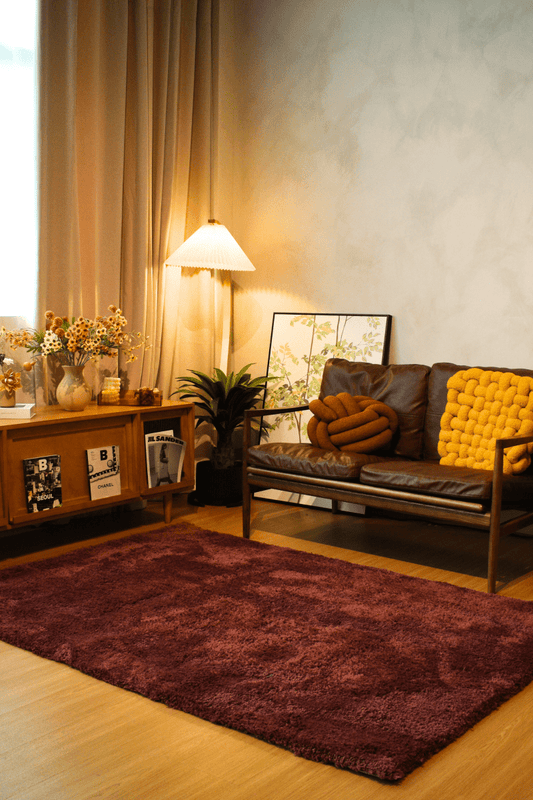 Tapis LuxeFur taupe rose foncé | Série LuxeFur Dyed