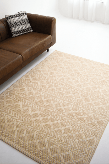 Tapis tribal du désert | Scandinave | Série Polyfibre Cachemire