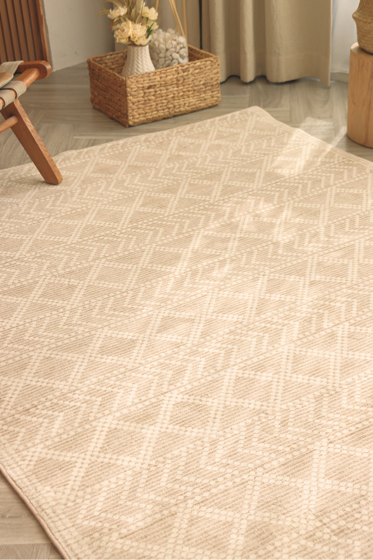Tapis tribal du désert | Scandinave | Série Polyfibre Cachemire