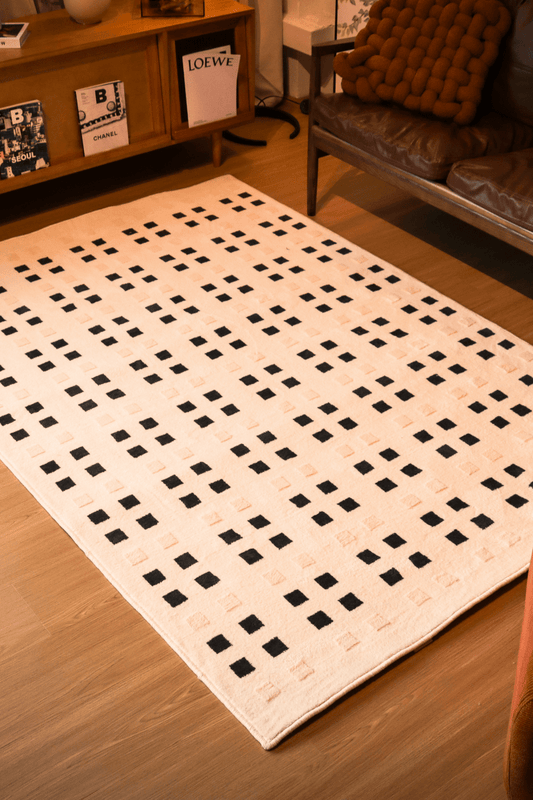 Tapis à carreaux Japandi | Série Wilton Dyed