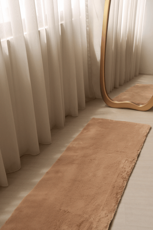 Tapis de couloir marron latte | Série Cloud Fur
