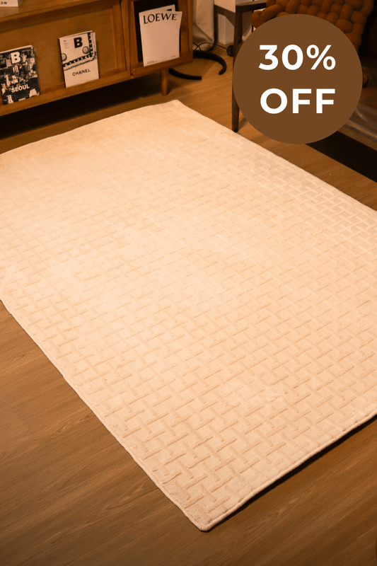 Tapis Lattice crème | Série teintée Wilton