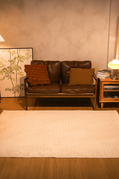 Tapis Lattice crème | Série teintée Wilton