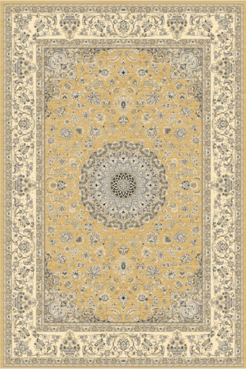Tapis Médaillon d'Or | Persan | Série Polyfibre Cachemire