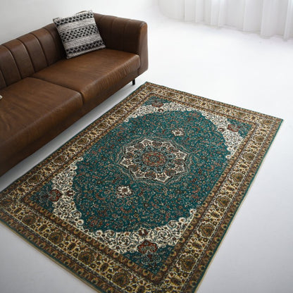 Tapis Majesty vert foncé | Persan | Série Polyfibre Cachemire